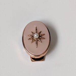 Keep Collective Sliding Charm Rose Gold Starburst Pearl Accent Keepsake Jewelry